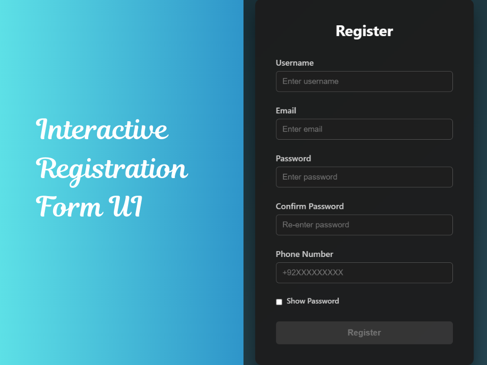 Registration Form UI